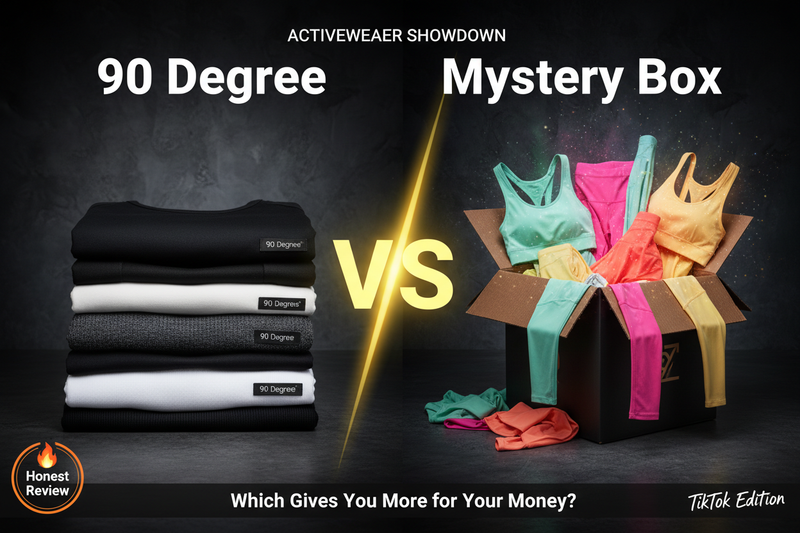 90 Degree by Reflex vs activewear mystery box - price, quality, and value comparison