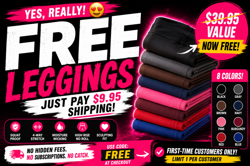 Free Leggings, Just Pay Shipping — First-Time Offer