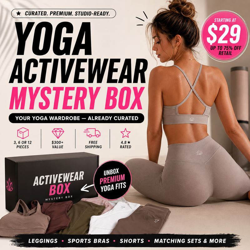 Affordable activewear yoga mystery bundle - premium feel leggings and sports bras for less