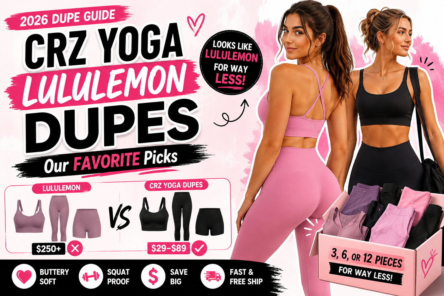 CRZ Yoga Favorite Lulu Dupes