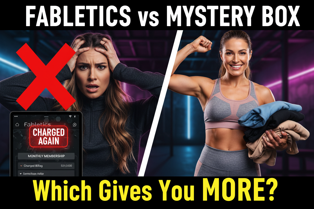 Fabletics alternative - affordable activewear mystery box with no membership fees