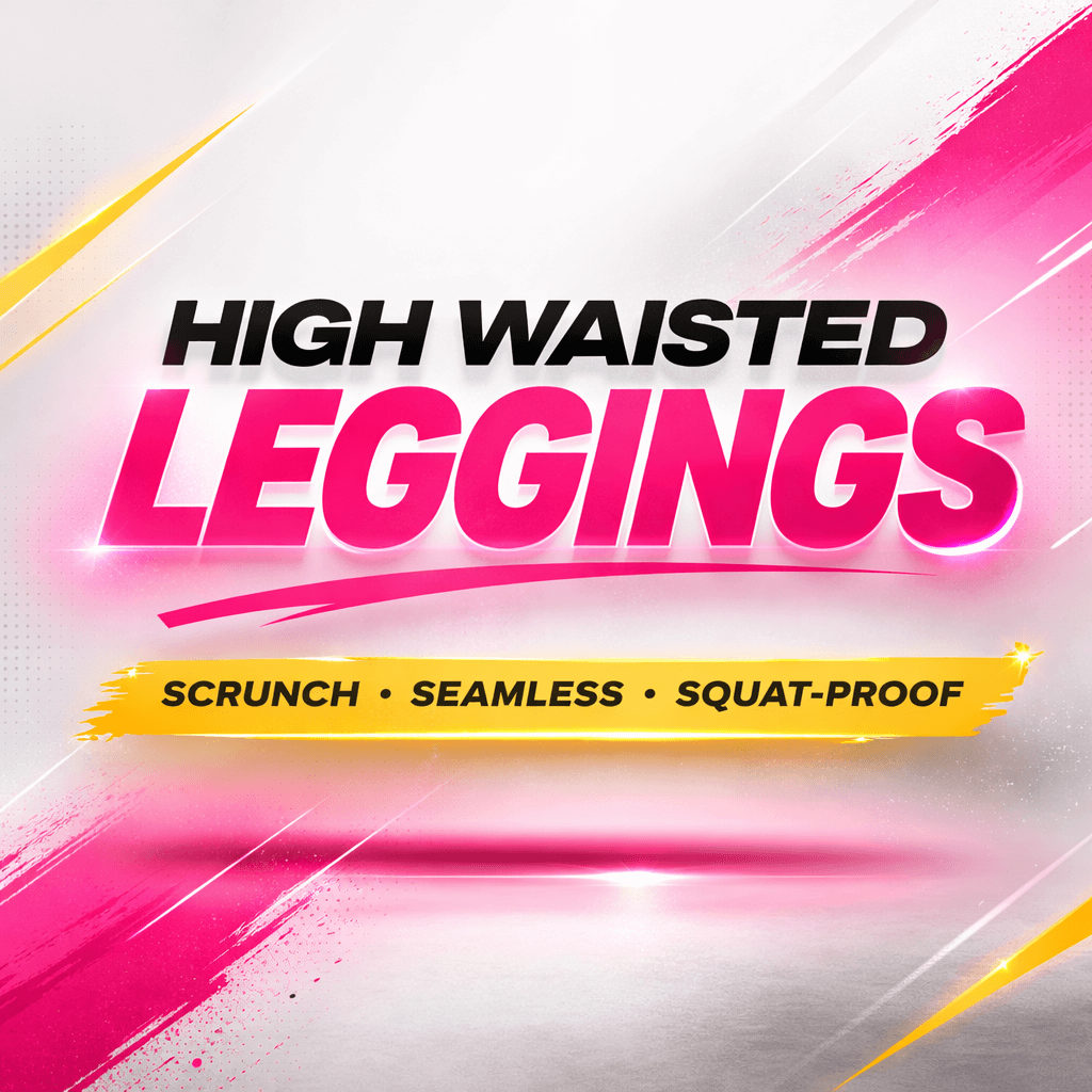 Three women modeling trending high-waisted scrunch leggings in a gym-inspired setting for GymDeity.