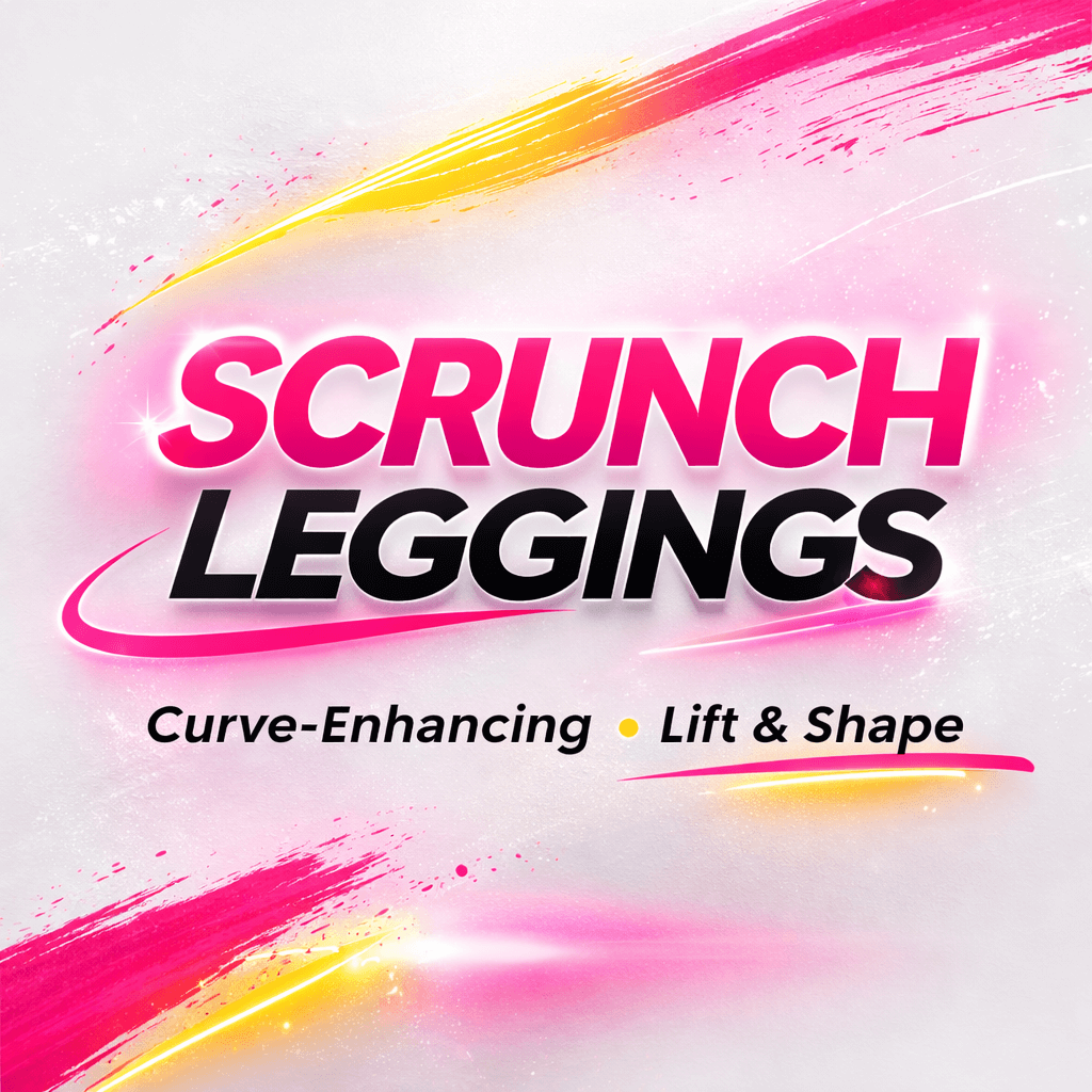 Three women wearing scrunch leggings and crop hoodies modeling affordable activewear in a gym-inspired setting, promoting GymDeity's trending compression fit workout leggings for women.