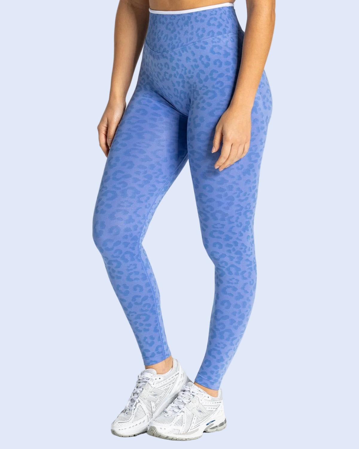 Contrastline Sculpt Scrunch Leggings | Leopard Print - ActivewearBox.com