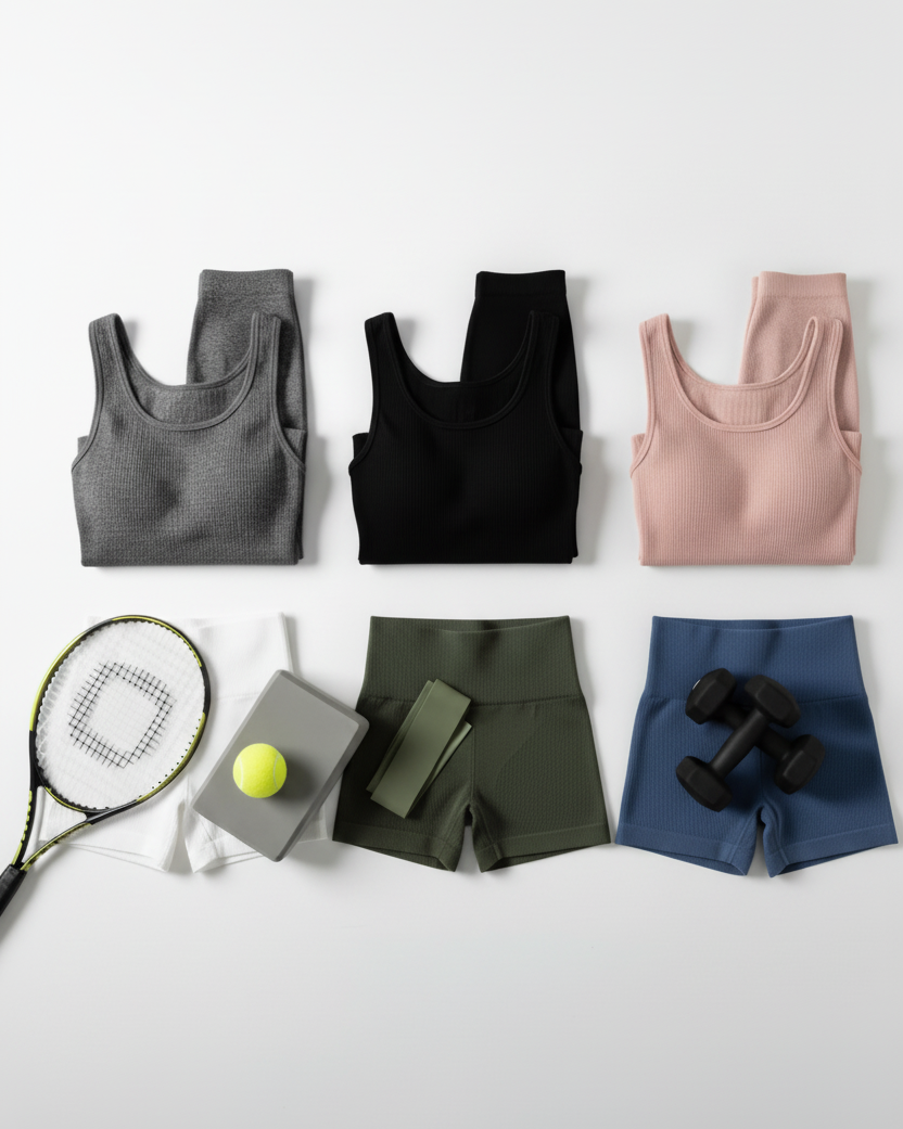 6 Coordinated Activewear Sets – E-Commerce Ready