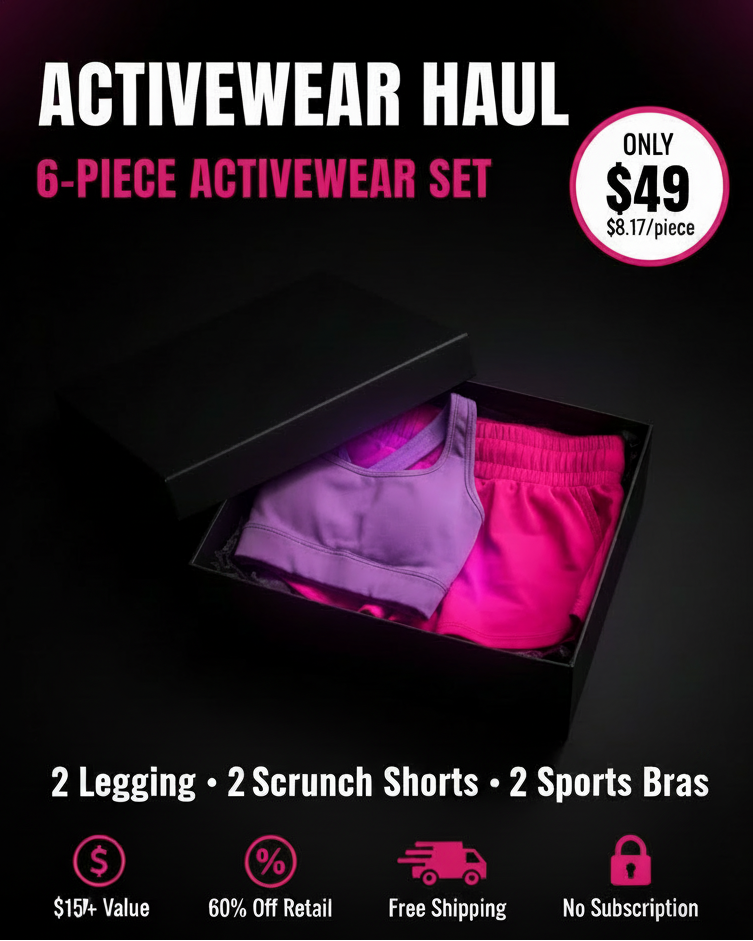 6PC activewear haul box 