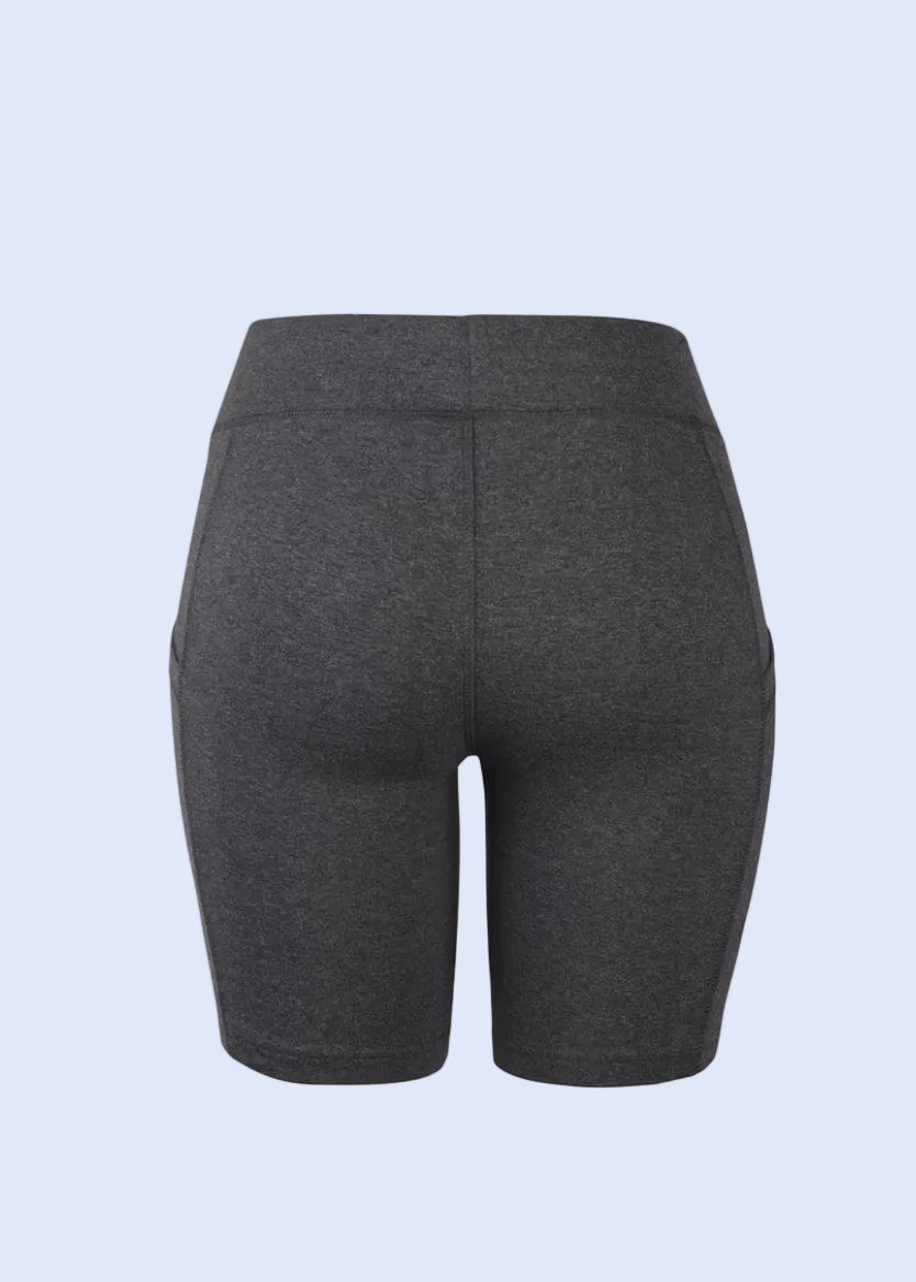 Gray shorts on a white background