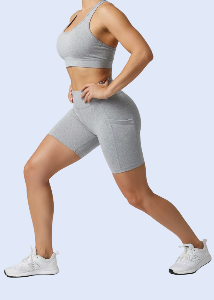 Gray knee-high sock on a white background