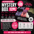 Promotional graphic for a mystery activewear box with various items and pricing details.
