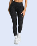 Contrastline Sculpt Scrunch Leggings | Leopard Print - ActivewearBox.com