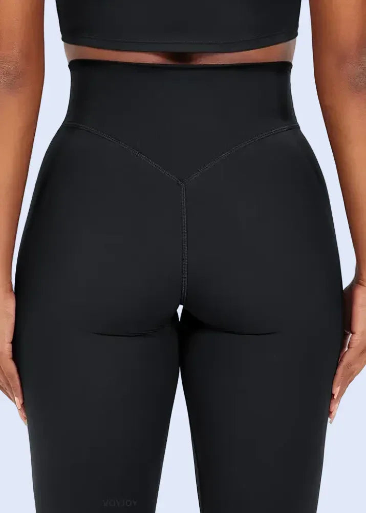 Black athletic outfit on a white background