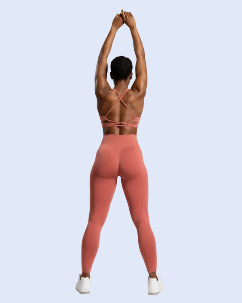 Back 3/4 - coral - TWA hair