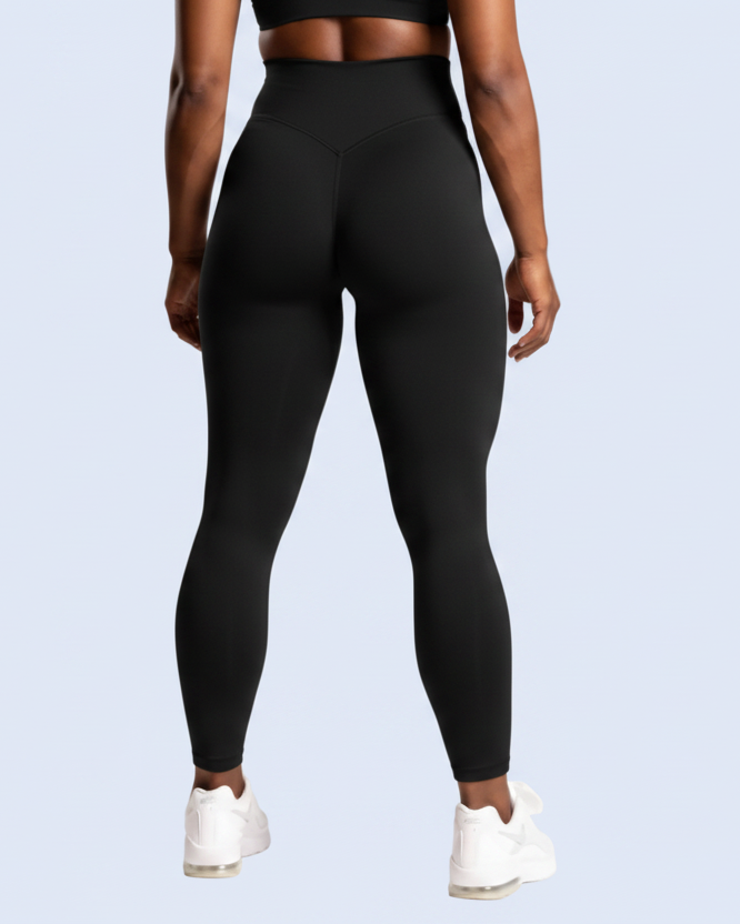 Back straight waist-down black