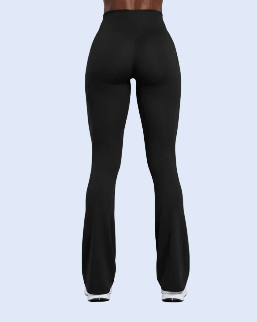 Black Flare Leggings - Rear
