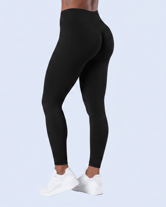 Black Leggings Back 3/4 View