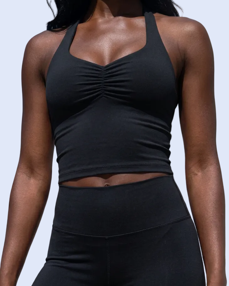 Black tank and leggings