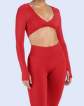 Blue Twist Top - Front Angle in Candy Apple Red