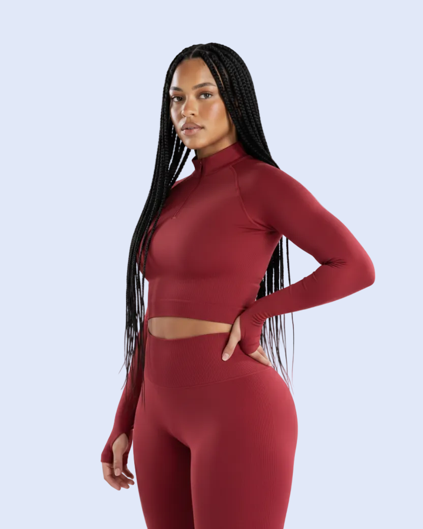 Burgundy - 3/4 Side Lean