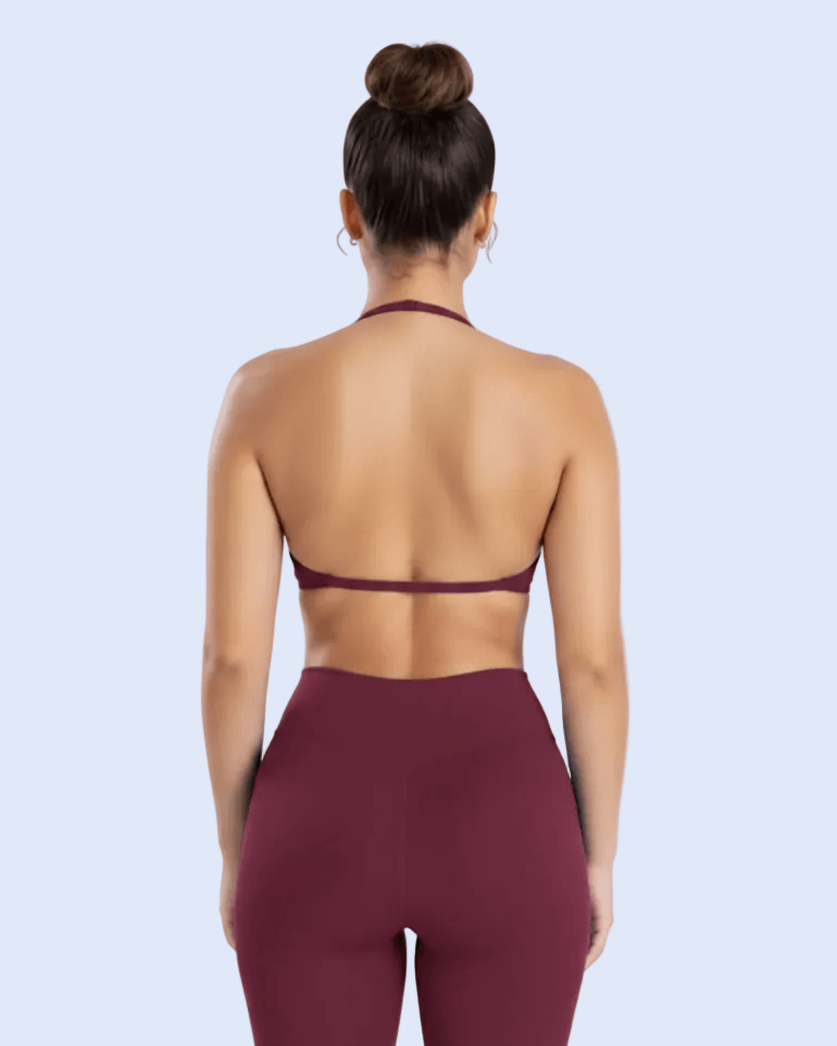 Burgundy full back view