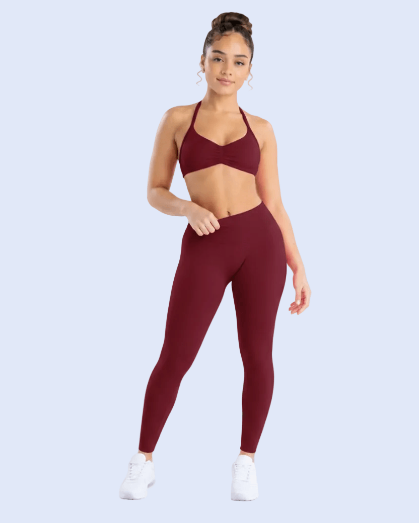 Burgundy full body front