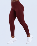 Burgundy Scrunch Leggings