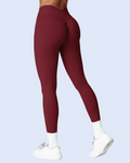 Burgundy Scrunch Leggings