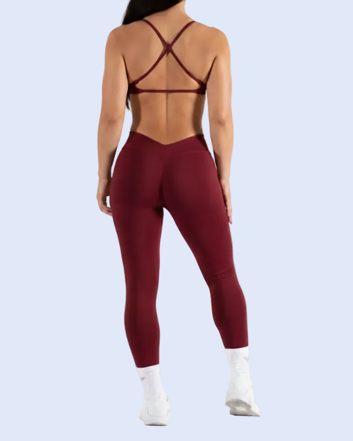 Burgundy Strappy Back