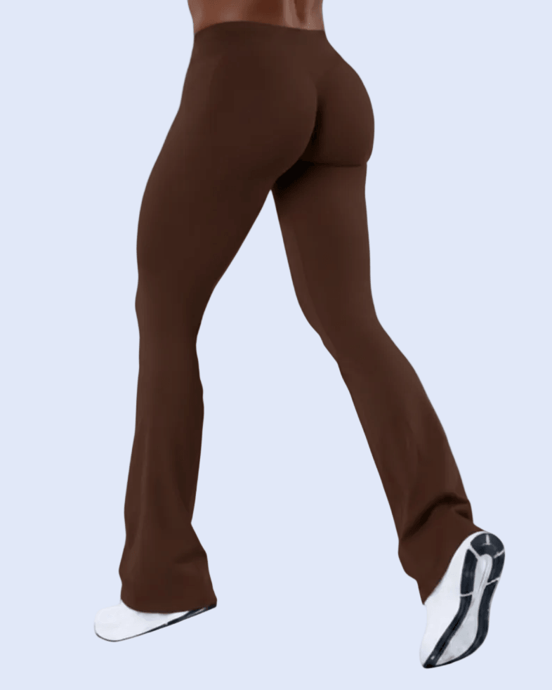 Effect Flare Scrunch Leggings — Espresso