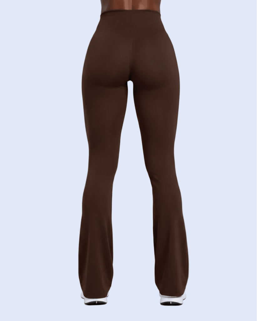 Effect Flare Scrunch Leggings — Espresso