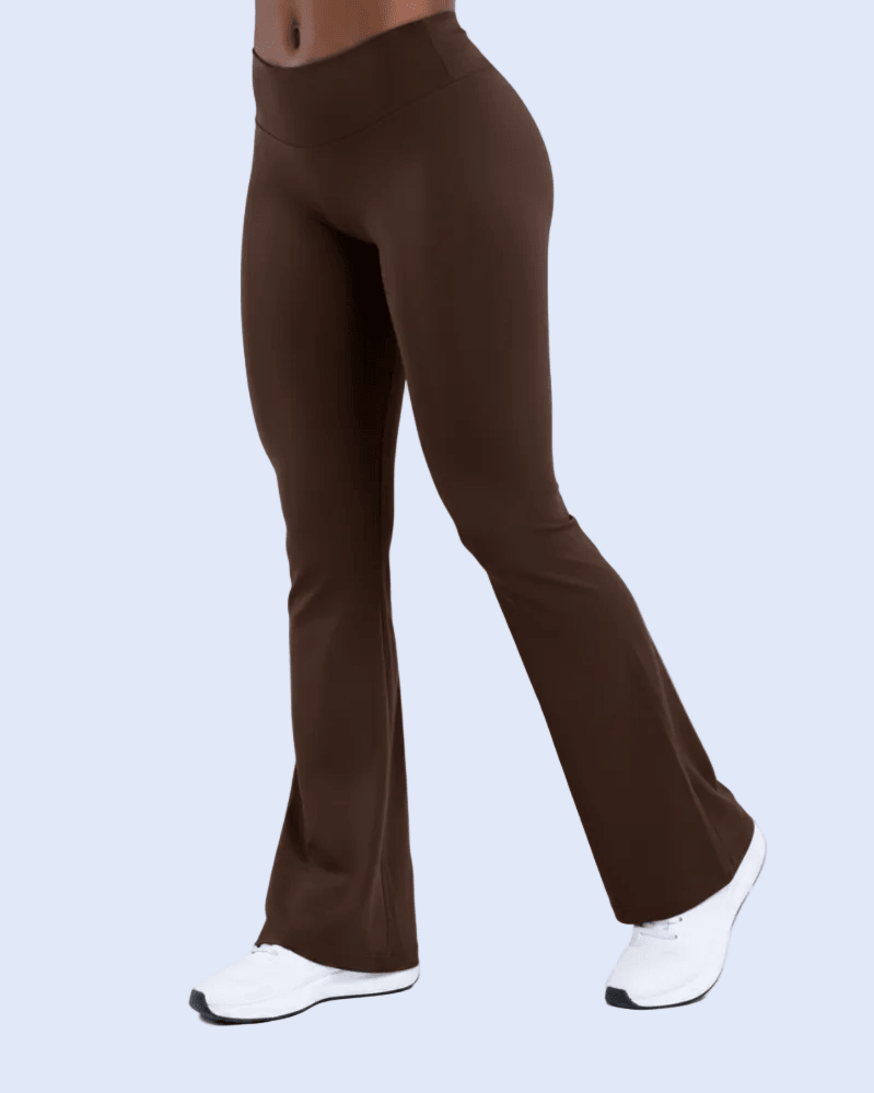 Effect Flare Scrunch Leggings — Espresso