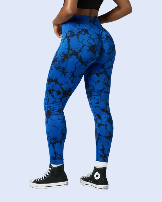 Cobalt Blue Crack Leggings