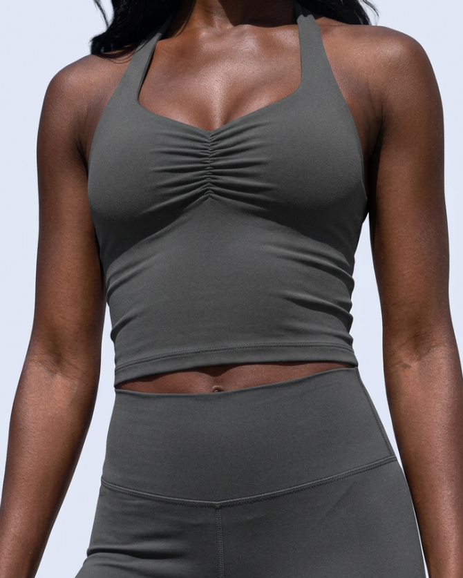 Dark grey tank and leggings