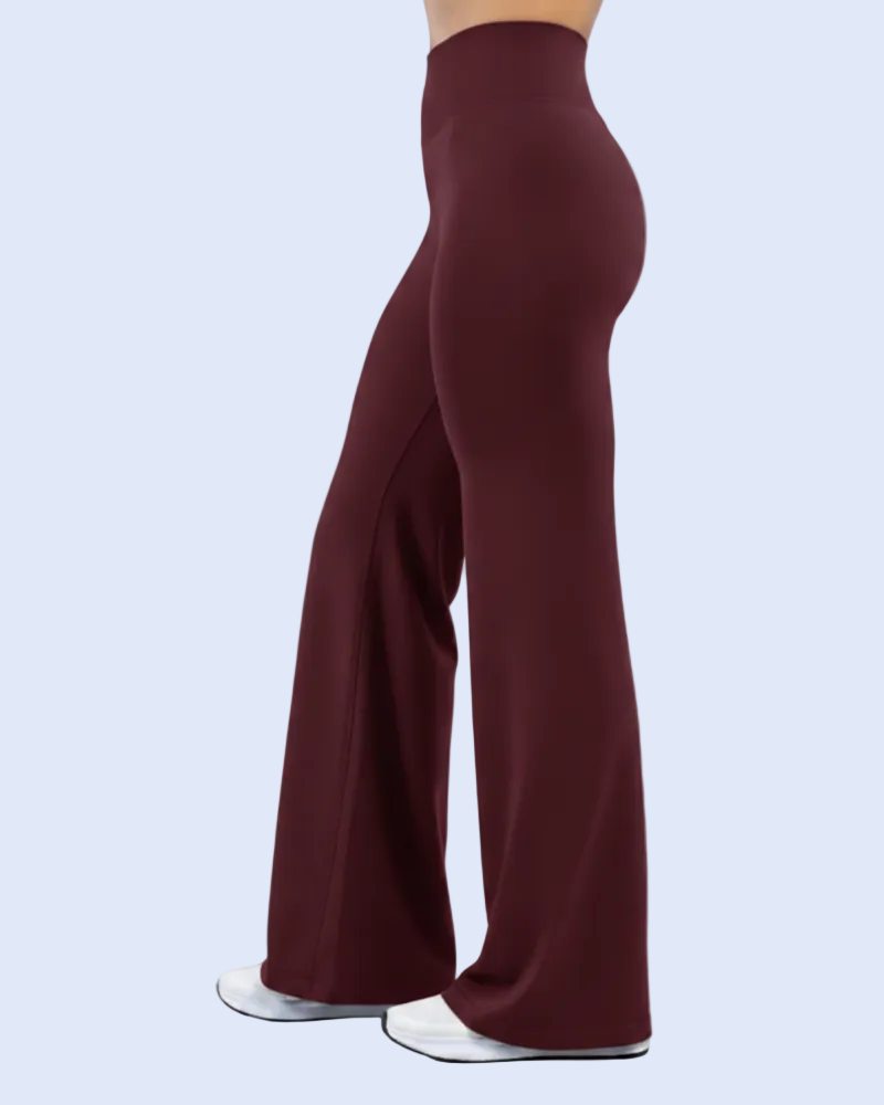 Defy Wide Leg - Burgundy - Side