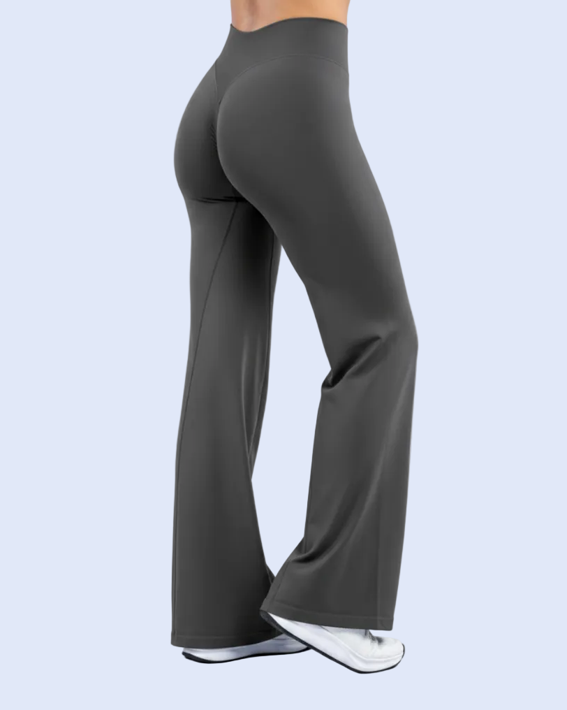 Defy Wide Leg - Charcoal Gray - Back 3/4