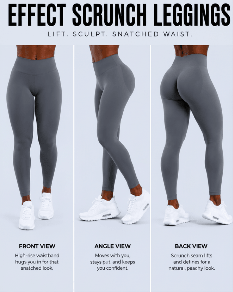 Effect Scrunch Leggings 4:5 Infographic