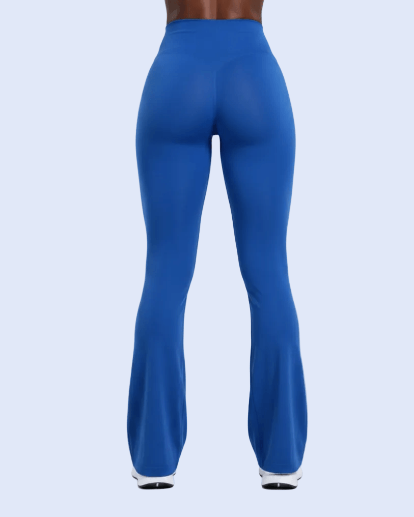 Electric Blue Flare Leggings - Rear