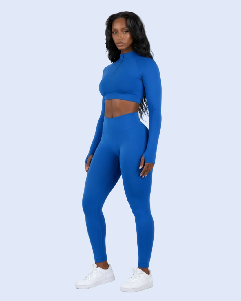 Electric Blue Front + Leggings