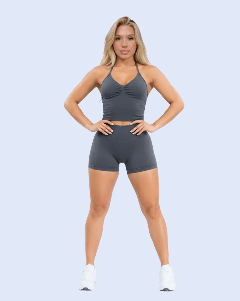Effect Strappy Halter Top — Graphite