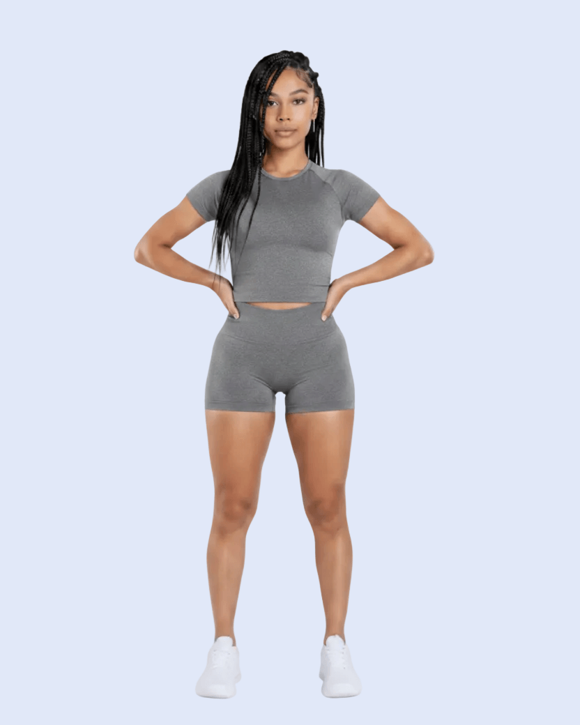 Grey hands on hips