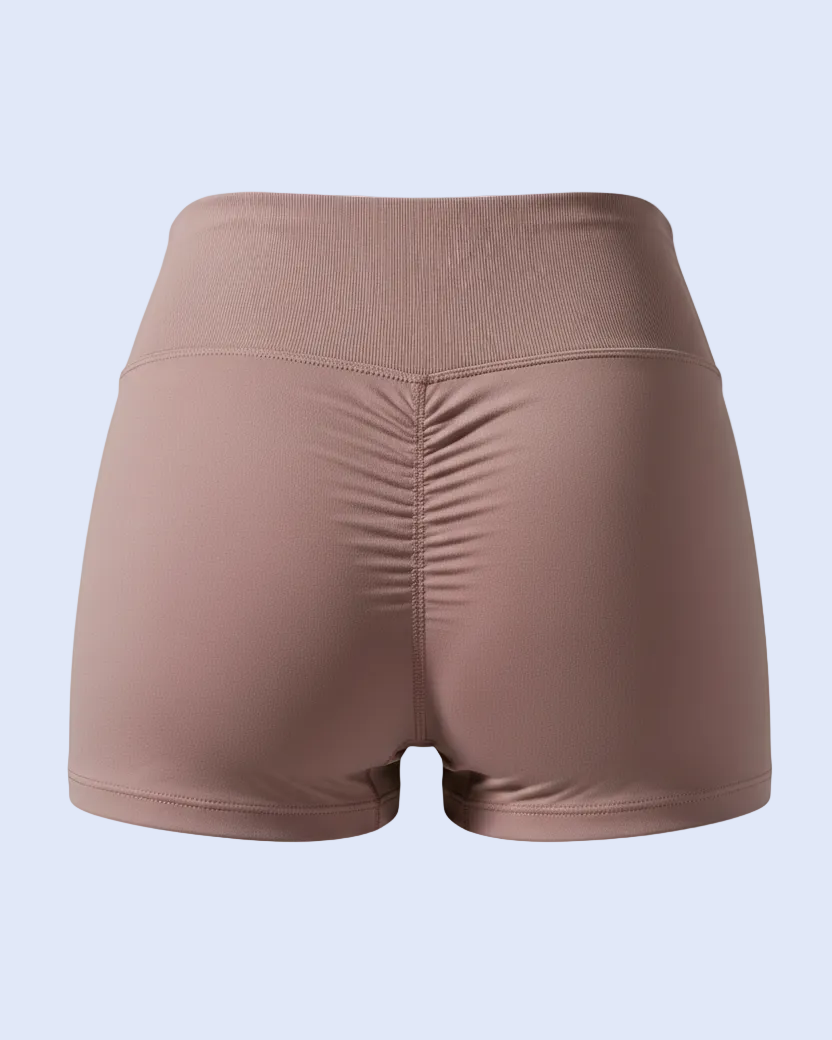Scrunch Shorts Close-Up Detail - Booty Lift Design