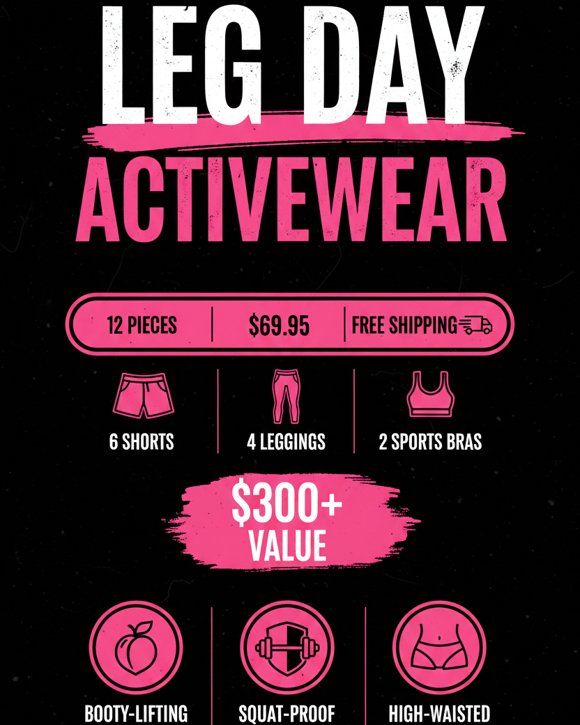 Leg Day Everyday Activewear Bundle - 12PCS