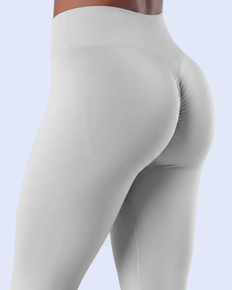 Light Grey Back Glute Crop