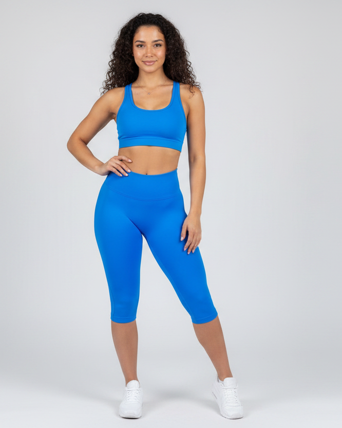 Lock-In Blue Capri - Full Body Front