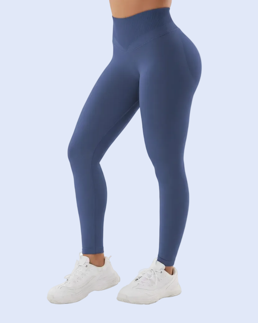 Navy Leggings - Front 3/4 View