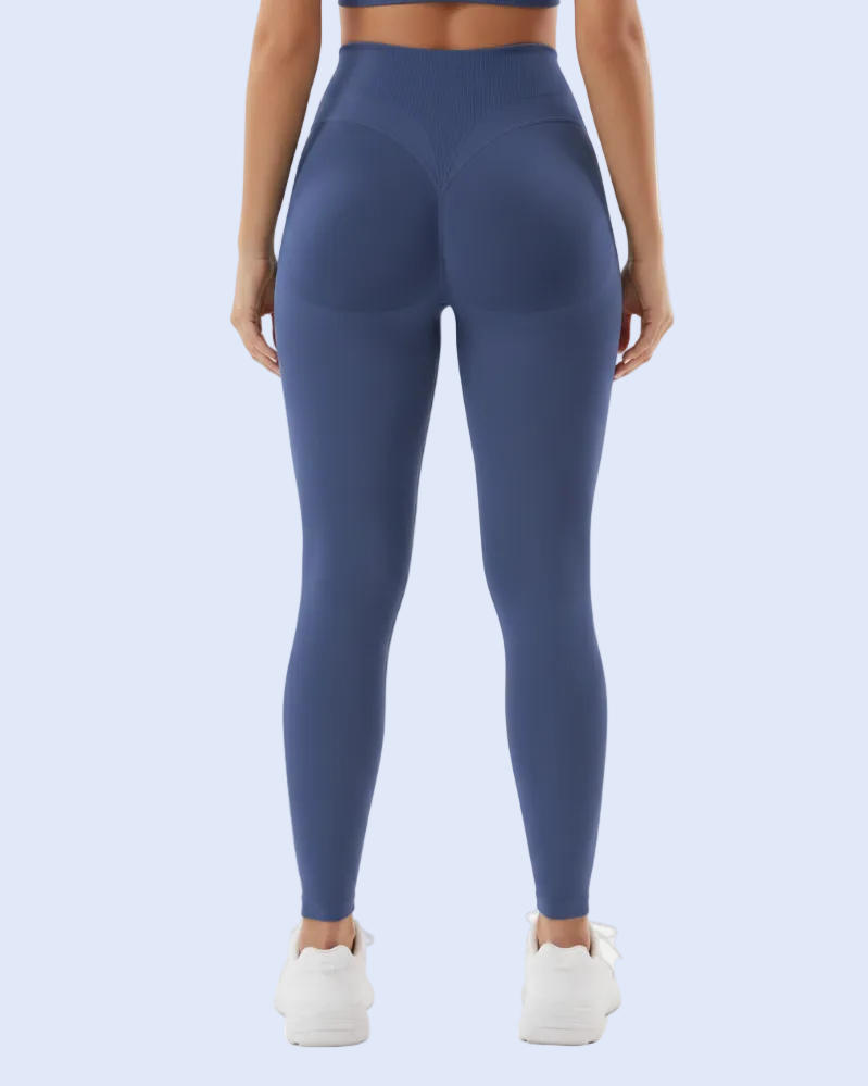Navy Scrunch Leggings — Hero Back Pose