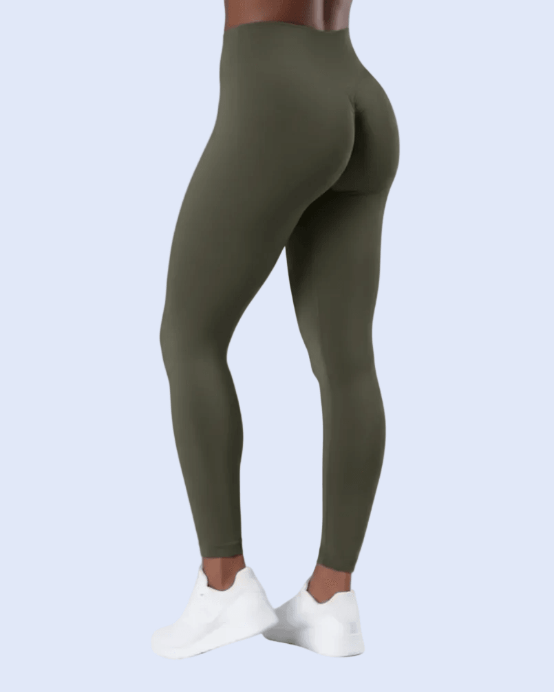 Olive Green Legging Back View