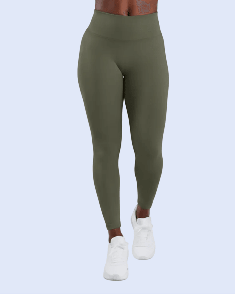 Olive Green Legging Front View
