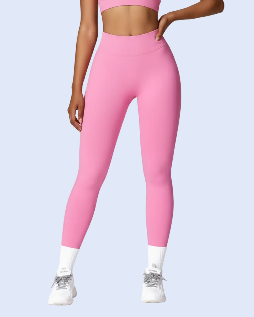 Pink Hero Pose Hips Popped