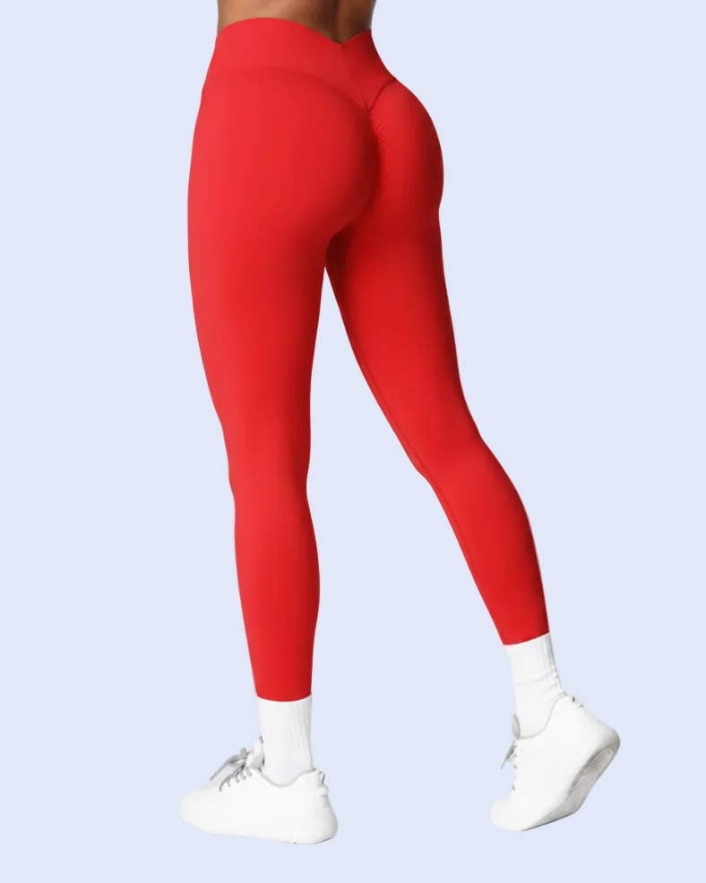 Red Scrunch Leggings