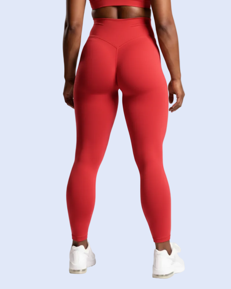 Red straight back view